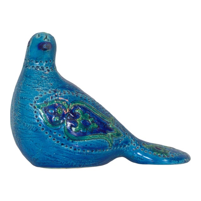 Bitossi Rimini Blu Ceramic Bird by Aldo Londi, Italy, Mid-20th Century For Sale