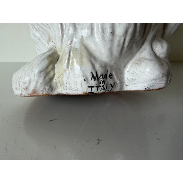 1960s Vintage Italian Palm Beach Style Glazed Terracotta Monkey Sculpture For Sale - Image 9 of 12