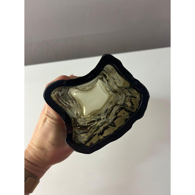 Gray Bark Vase in Grey Glass by Margit Brandt For Sale - Image 8 of 11