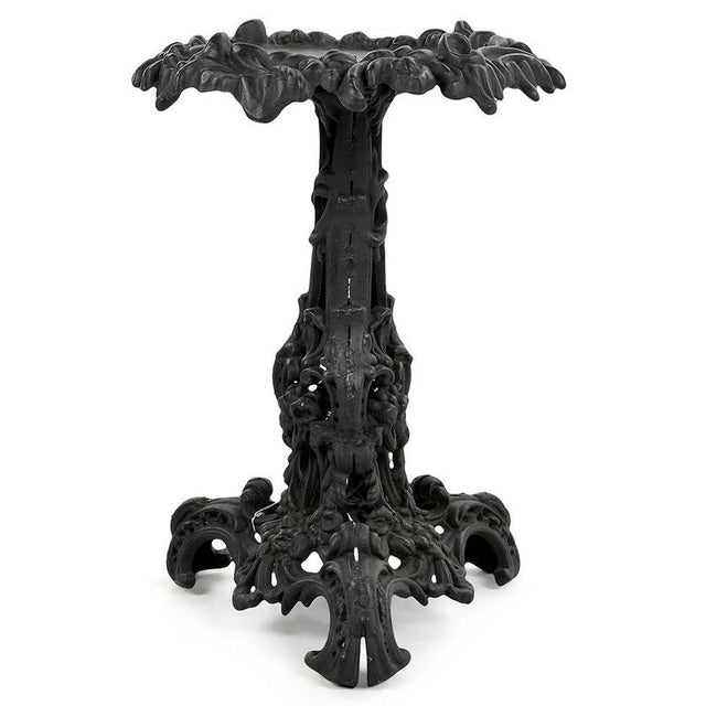 Patinated Cast Iron Sellette Table For Sale - Image 6 of 6