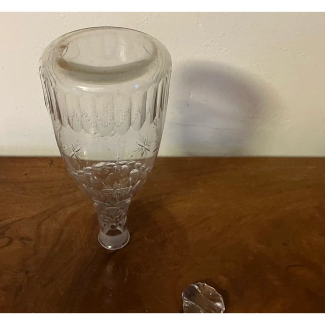 Antique 18th Century Anglo Irish Cut Crystal Wine Decanter With Original Stopper For Sale In New York - Image 6 of 7