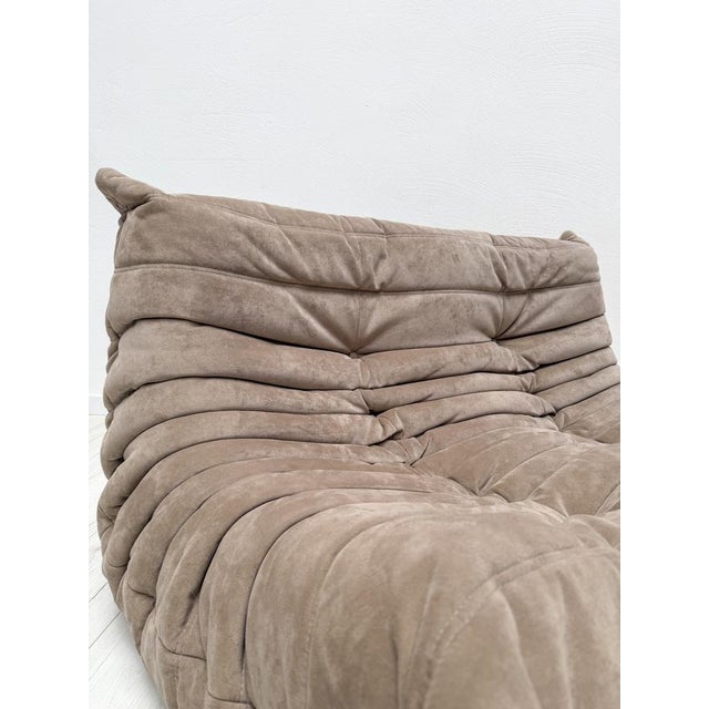 Mid-Century Modern Vintage Alcantara Togo 2-Seater by Michel Ducaroy for Ligne Roset, 1990s For Sale - Image 3 of 18