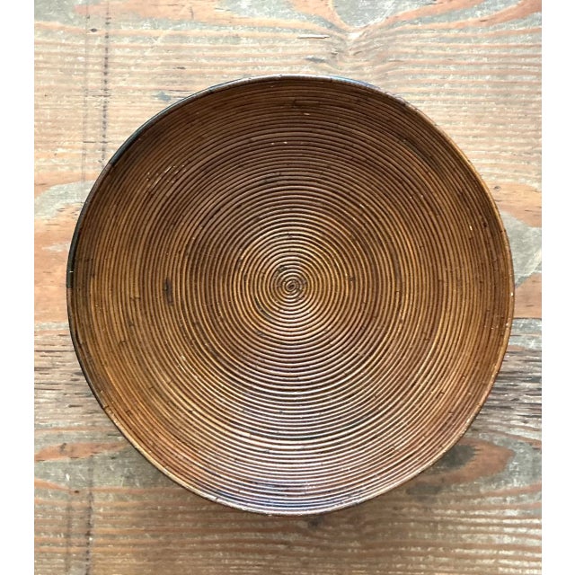 Vintage Pencil Reed Decorative Bowl For Sale - Image 9 of 12