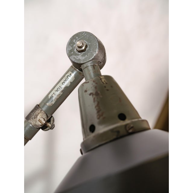 Military Green Midgard Scissor Lamp by Curt Fischer, 1930s For Sale - Image 6 of 15