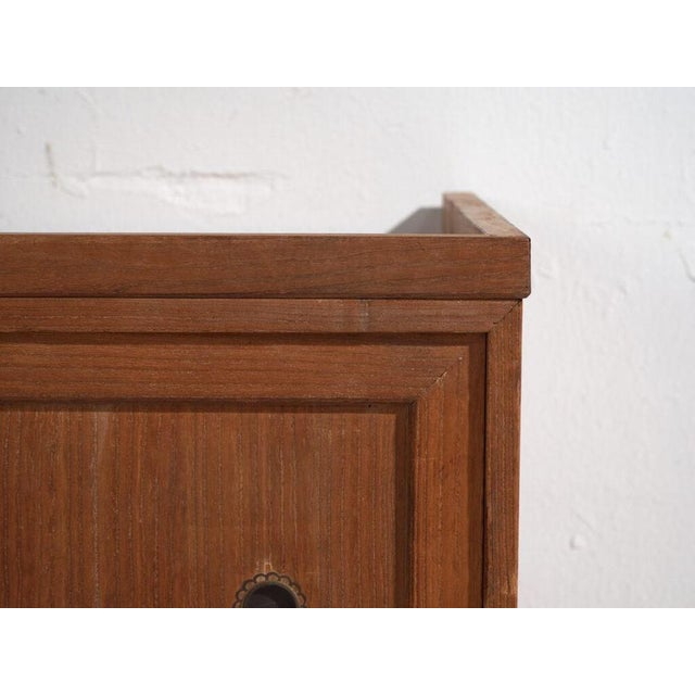 Wood Antique Low Cabinet with Sliding Doors For Sale - Image 7 of 14