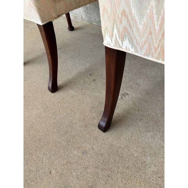 Hickory Chair Mahogany Gooseneck Georgian Style Fireside Chairs - A Pair For Sale - Image 13 of 15