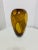 Abstract 1970s Vintage Late Mid Century Art Glass Brown Tortoise Shell Vase For Sale - Image 3 of 12