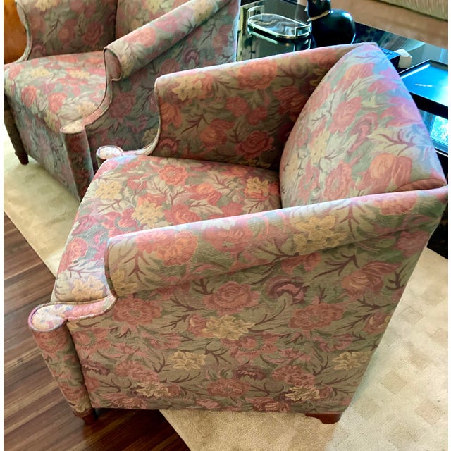 This pair of finely crafted and beautifully detailed chairs were manufactured by David Edward Furniture in Baltimore,...
