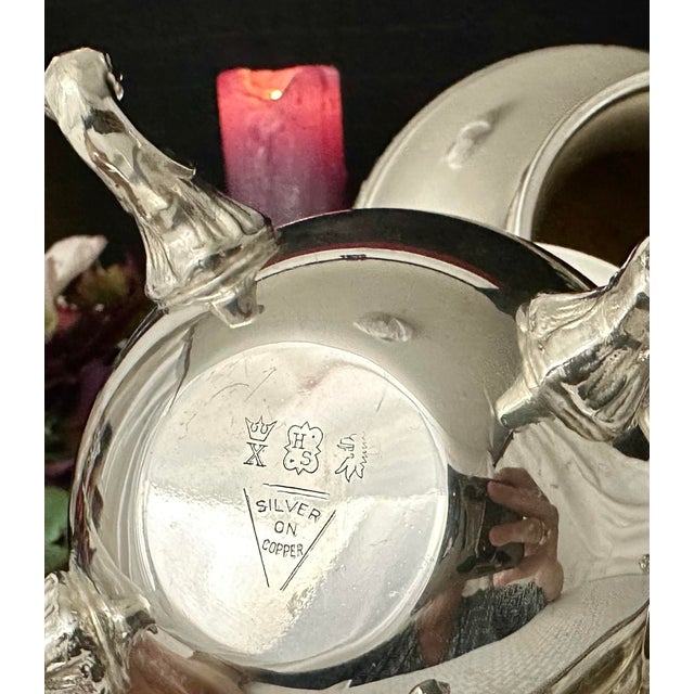 Vintage Silver Plated Tea Service Set Maker Hs - 4 Pieces For Sale - Image 10 of 10