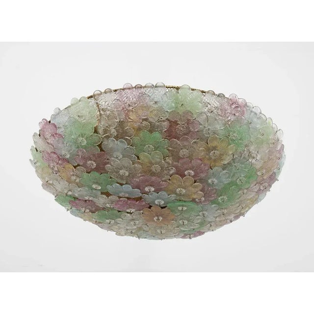 Mid-Century Modern Murano Glass Flower Basket Ceiling Light from Barovier & Toso, 1950 For Sale - Image 10 of 10
