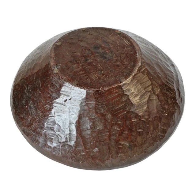 Large Antique Primitive Camping Wood Bowl For Sale In Los Angeles - Image 6 of 9