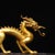 Copper Vintage Gilt Copper Striding Dragon Statue / Scholar's Desk Object For Sale - Image 8 of 9