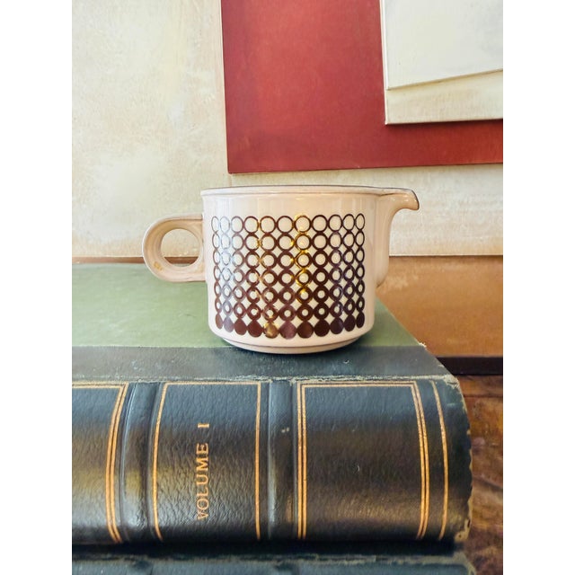 A collectible Hornsea Pottery milk jug or creamer in the Coral pattern, produced in England from 1980 to 1984 before the...