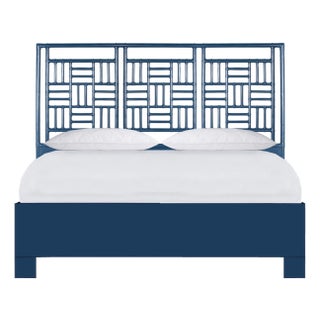Finn Platform Bed King - Navy For Sale