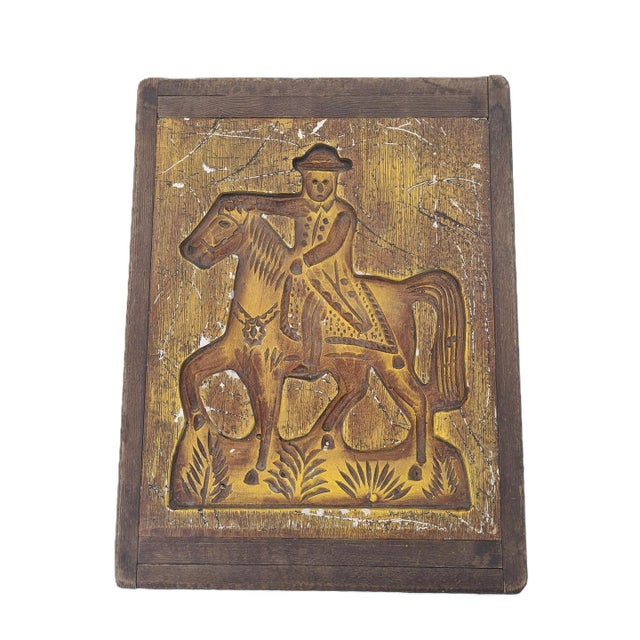 Antique Wooden Relief of Horseman, 1890s For Sale - Image 9 of 10