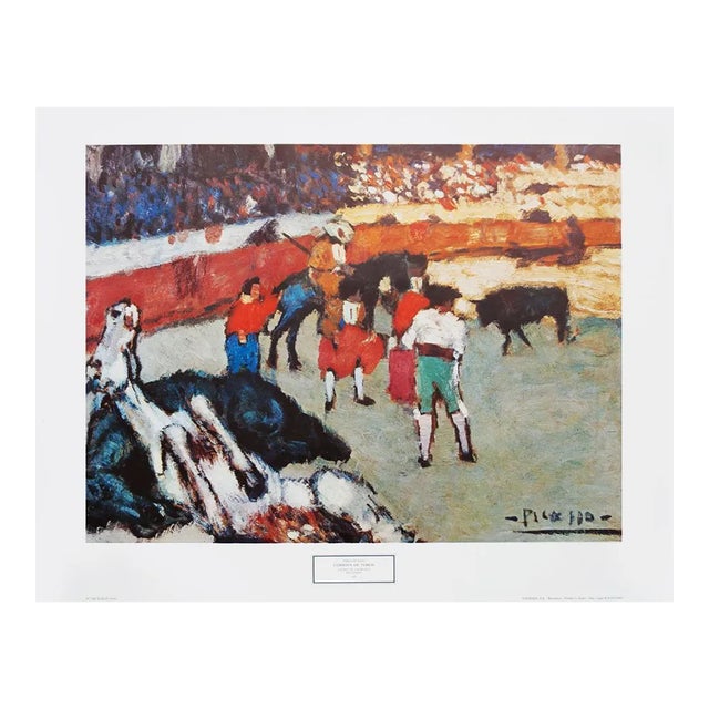 Pre-1970s After Picasso "Corrida De Toros", Period Vintage Poster From Spain For Sale