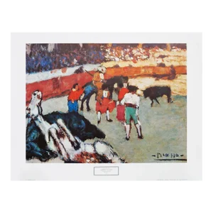 Pre-1970s After Picasso "Corrida De Toros", Period Vintage Poster From Spain