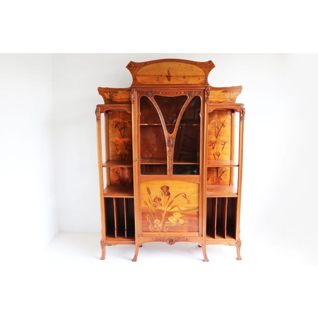 1900 - 1909 Art Nouveau Display Music Cabinet by Emile Gallé, France, 1905 For Sale - Image 5 of 18