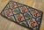American 1930s Beige Rose Geometric Antique American Hooked Rug 2'0" X 3'0" Handknotted Wool Carpet For Sale - Image 3 of 5