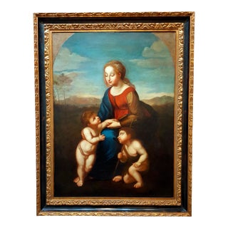 Madonna With Child -17th/18th Century Italian Old Master - Oil Painting For Sale