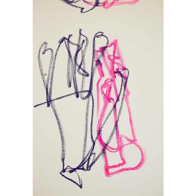 Purple "Hands Rotating" Large Figurative Oil Painting by Simon Findlay For Sale - Image 8 of 12