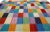 2020s Multicolor Geometric Modern Flatweave Kilim Wool Rug For Sale - Image 5 of 7
