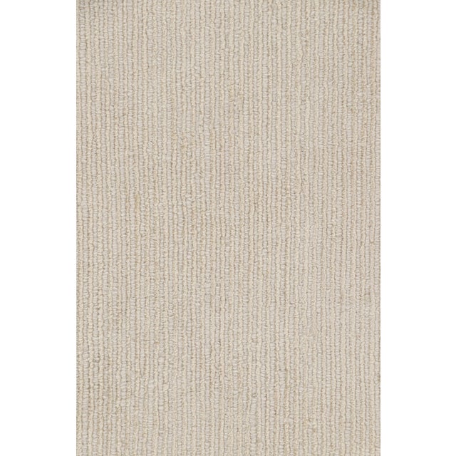 Rug & Kilim Rug & Kilim’s Extra-Long Runner Rug in Textured Monochrome White Tones & Striae For Sale - Image 4 of 7