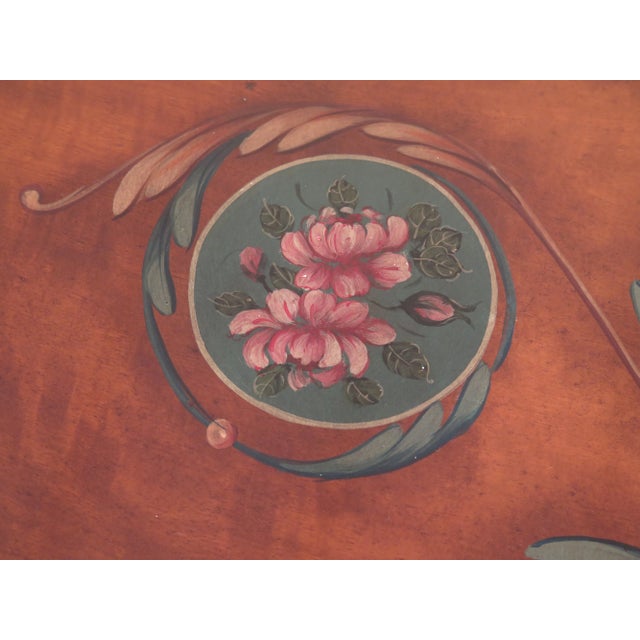 Wood Traditional Theodore Alexander Adam Style Paint Decorated 1 Drawer Console Table For Sale - Image 7 of 11