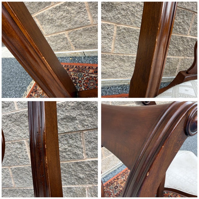 2000s Pennsylvania House Cortland Manor Collection Traditional Regency Cherry Sleigh Back Dining Chairs - A Pair For Sale - Image 14 of 17