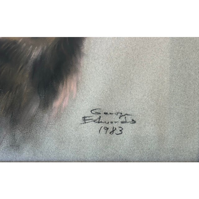 Vintage Pastel Portrait of a German Shepherd Dog For Sale In Philadelphia - Image 6 of 7