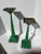 Large Geometric Metal Candlesticks a Pair For Sale - Image 4 of 9