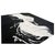 Indo-Napalese Modern Wave Wool & Silk 9x13 Black & White Wave Design Handmade Area Rug #1144031 For Sale - Image 4 of 6