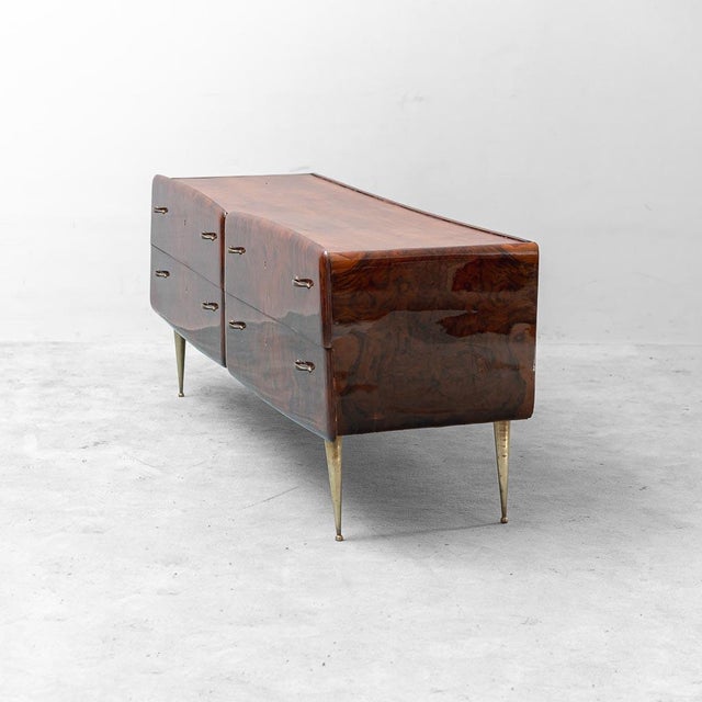 Vintage Sideboard in Wood and Brass, 1960s For Sale - Image 9 of 13