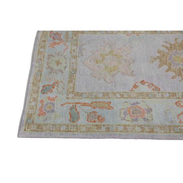 Early 21st Century Multicolor Handwoven Turkish Oushak Runner 3' X 10'7" For Sale - Image 4 of 8