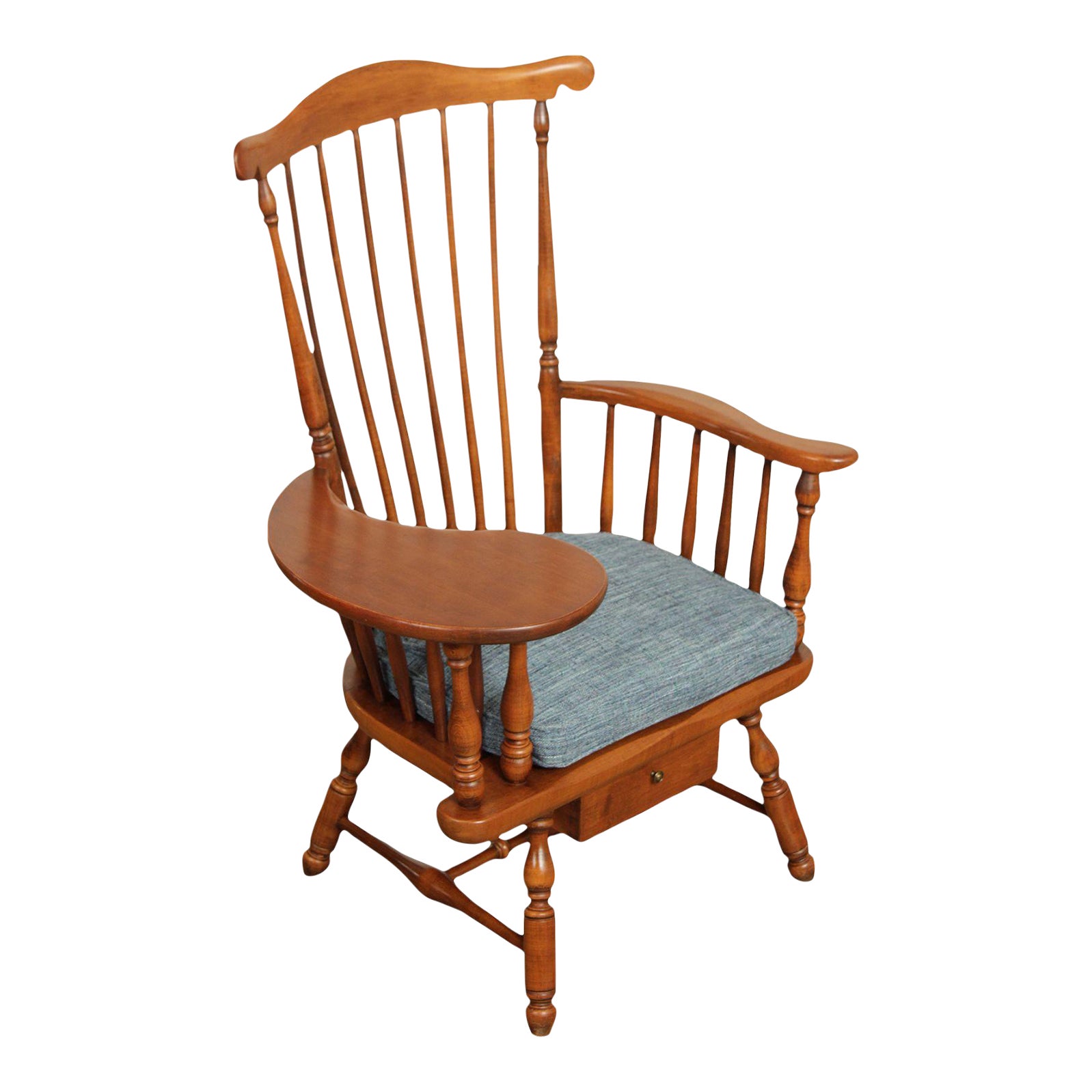 Heywood Wakefield Maple Colonial Windsor Writing Chair Chairish