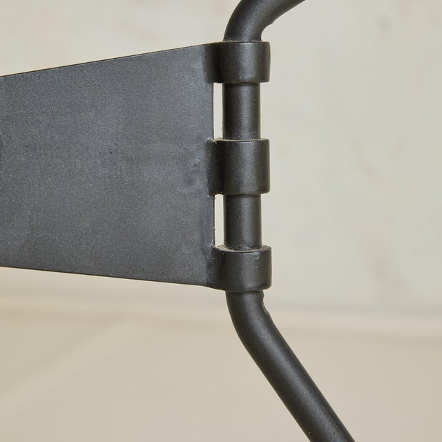 French Breccia Marble Demilune Console Table with Iron Base, 1960s - 2 Available For Sale - Image 11 of 11
