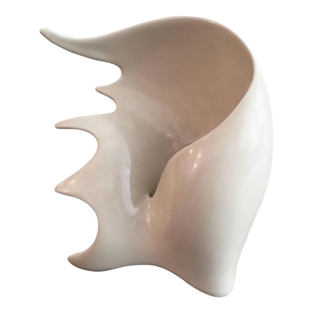 Italian 1950s Antonia Campi Conchiglia Pottery Lamp For Sale