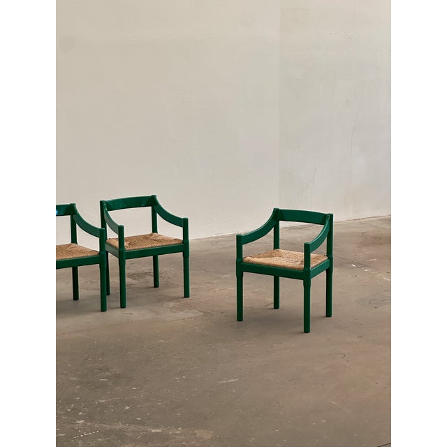 Wood Green Model Carimate Dining Chairs by Vico Magistretti for Cassina, 1960s, Set of 6 For Sale - Image 7 of 11