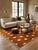 Mustard Moroccan Rug – Handmade Diamond Berber Wool Rug This beautiful handmade Moroccan rug features a warm mustard brown...