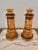 American Mid 20th Century Faux Burlwood and Ebonized Candleholders - a Pair For Sale - Image 3 of 11