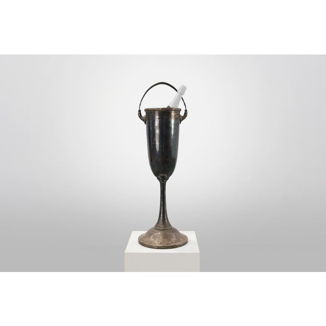 Silver Art Deco Silvered Copper Champagne Bucket, France, 1910s For Sale - Image 8 of 14