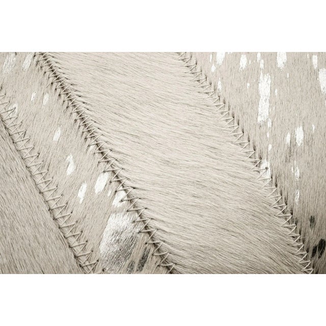 Canvello Set of 2 Genuine Cowhide Leather Decorative Throw Pillow With Feather Down Insert Included For Sale In San Francisco - Image 6 of 8