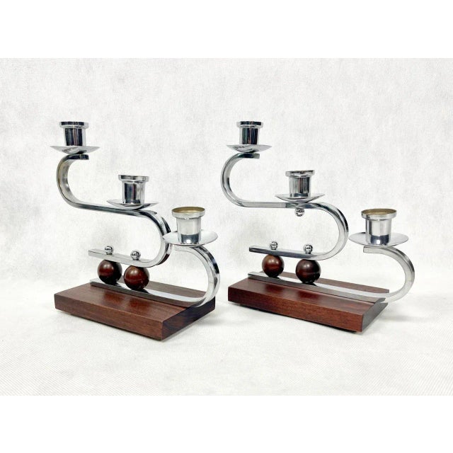 1930s German Art Deco Candleholder, 1930s, Set of 2 For Sale - Image 5 of 11