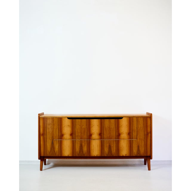 Walnut Sideboard by Tatra Nabytok, 1970s, in Restored conditions. Designed 1970 to 1979 This piece is attributed to the...
