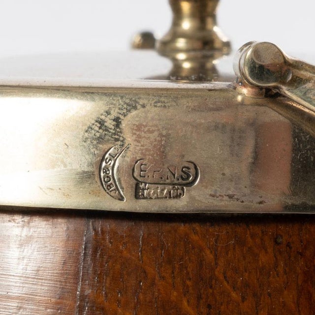 Brown Antique English Oak Biscuit Barrel For Sale - Image 8 of 12