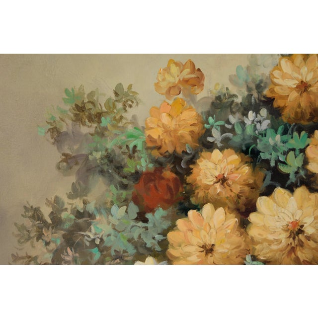 Impressionist Still Life With White and Yellow Floral Arrangement Original Oil by Didi Fernandez For Sale - Image 3 of 7