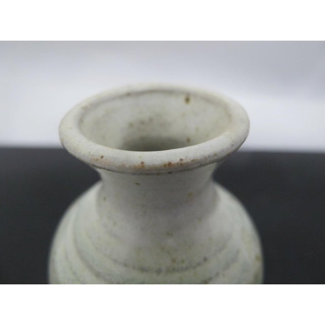 Ceramic Small Chinese Longquan Celadon Glazed Pottery Vase For Sale - Image 7 of 9