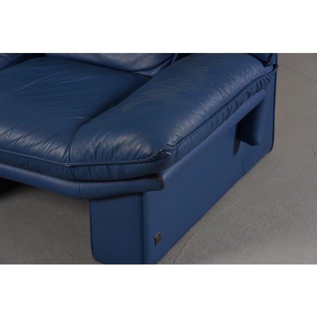 Postmodern Leather Armchair by Nicoletti Salotti, Italy, 1980s For Sale - Image 11 of 15
