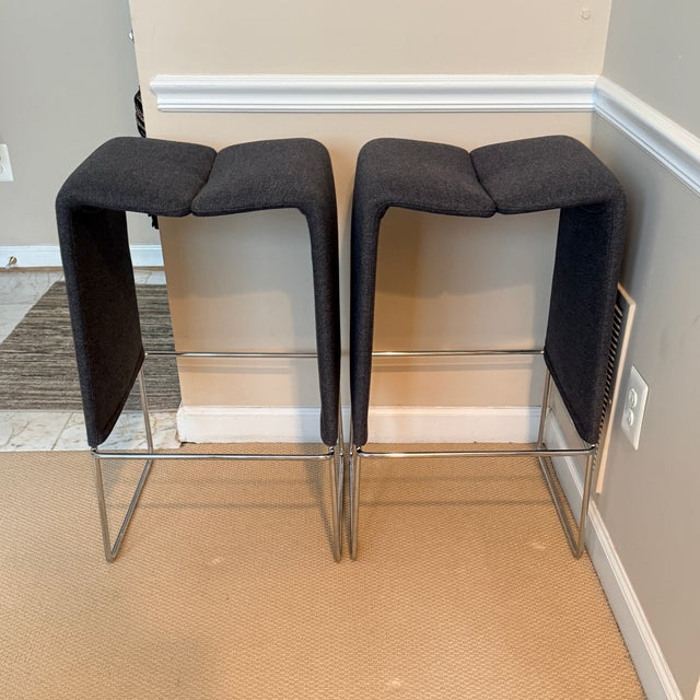 B&B Italia Pair B&b Italia Lazy Barstools For Sale - Image 4 of 6
