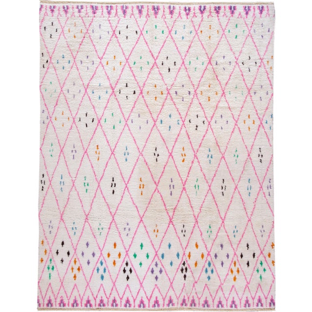 21st Century Modern Moroccan-Style Wool Rug For Sale - Image 13 of 13